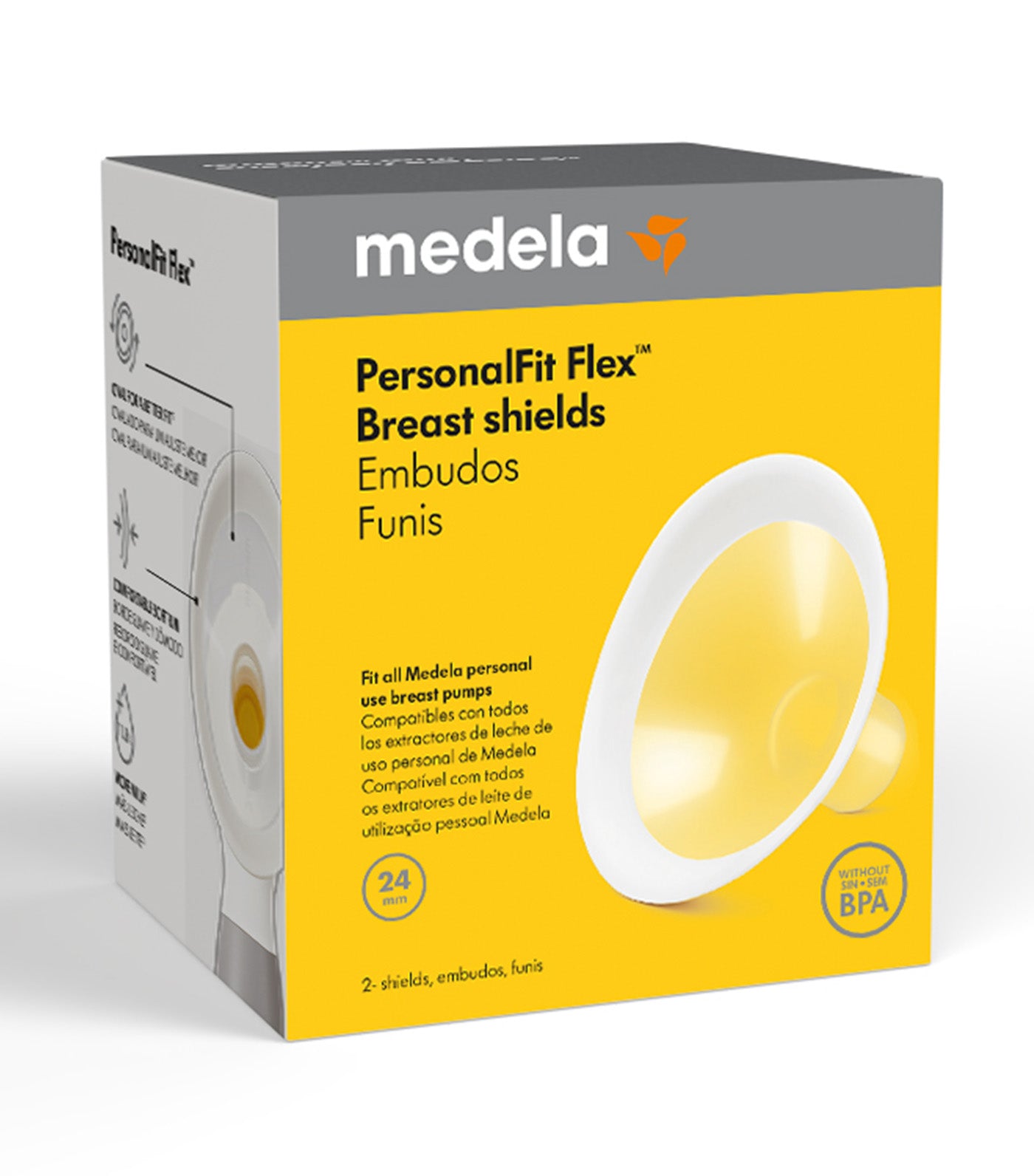 Medela 2-Piece PersonalFit Flex™ Breast Shield 24mm White