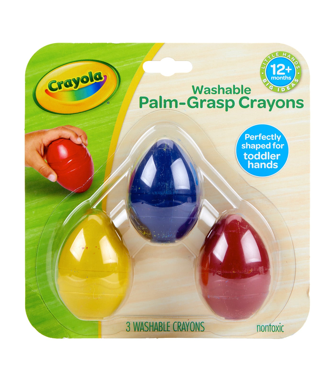 Palm Grasp Crayons - Three-Count