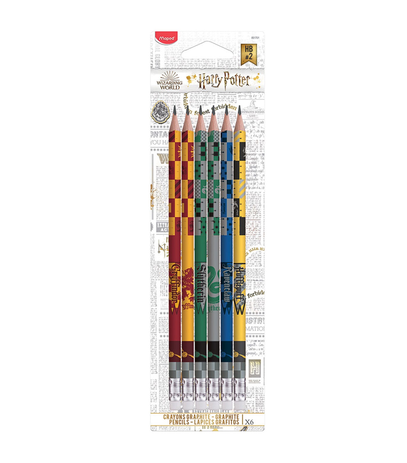 Harry Potter Pencils with Eraser HB x 6