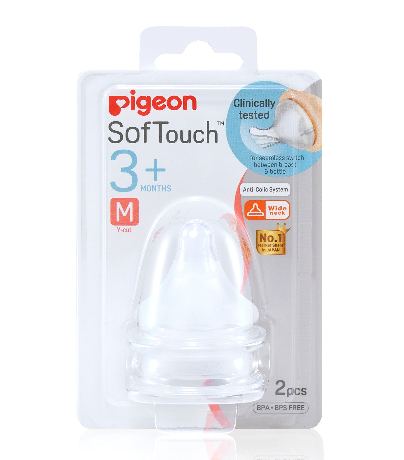 Wideneck PP Nipple 2 Pack (M)