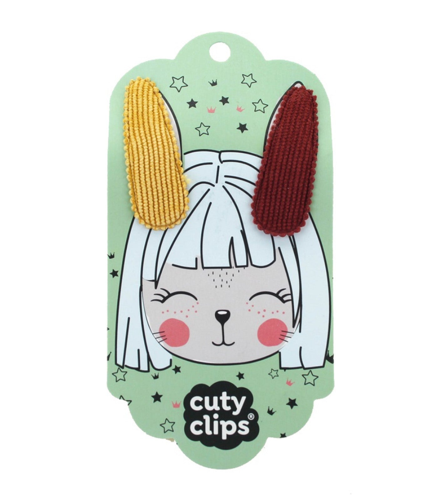 Snails Cuty Clips Bunny Ears No. 3 Yellow/Red