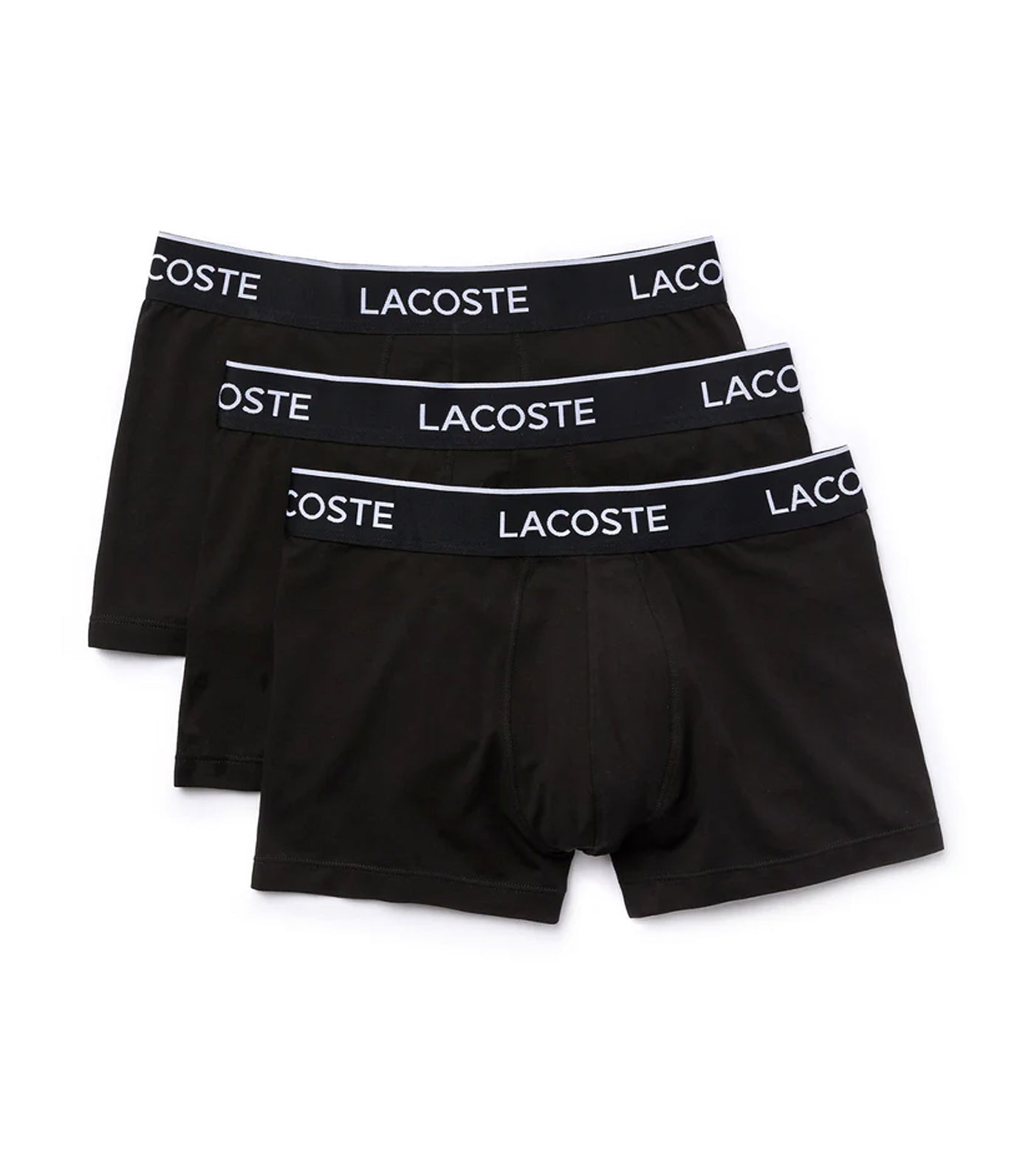 Lacoste Pack of 3 Casual Black Boxer Briefs Black