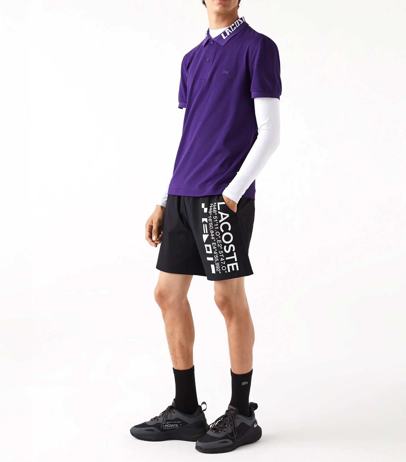 Men's Branded Slim Fit Stretch Piqué Polo Shirt Samui