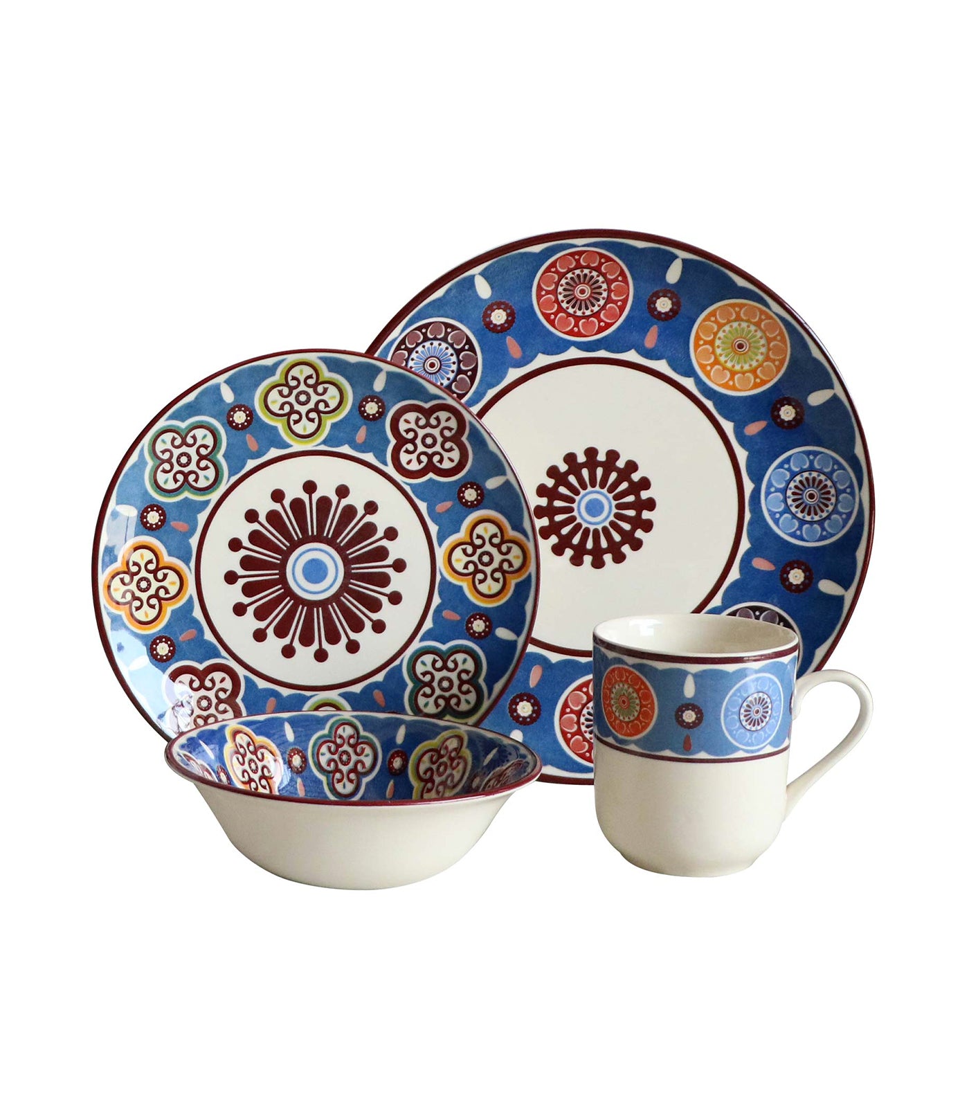 Claytan Sumaya 16Piece Dinnerware Set Blue