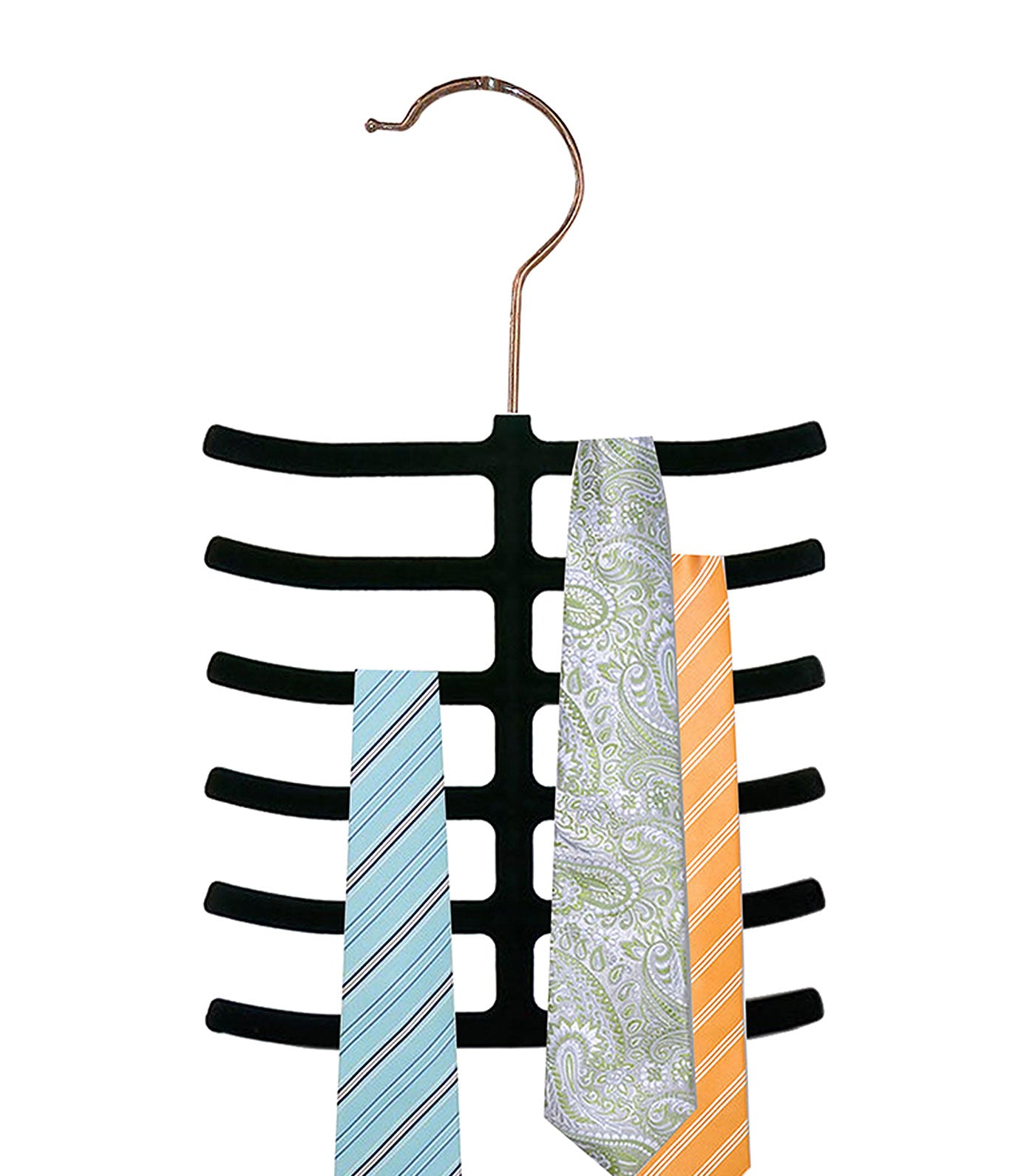  MakeRoom 6-Tier Non-Slip Velvet Tie Hanger