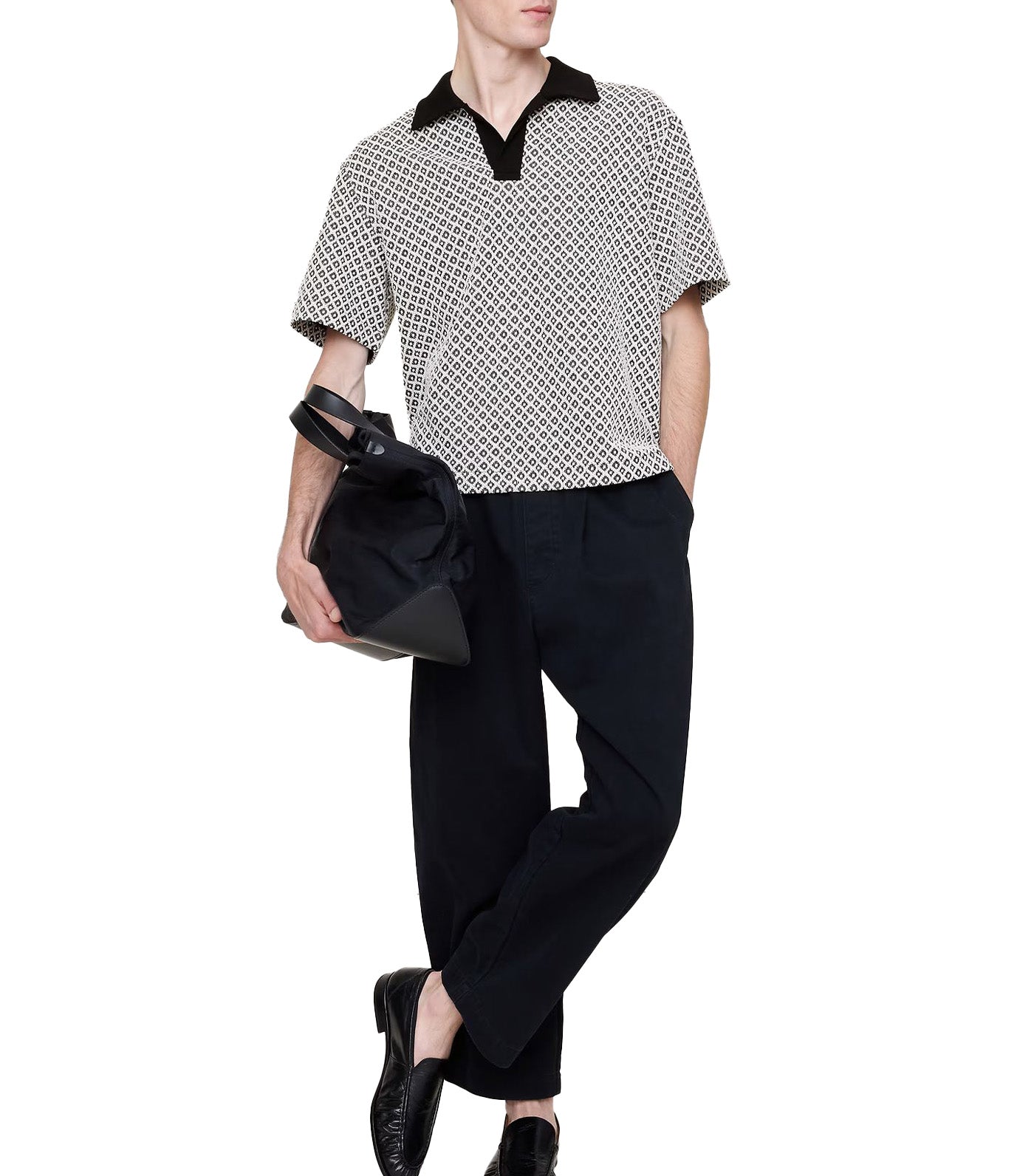 Banana Republic Geo Jacquard Polo White