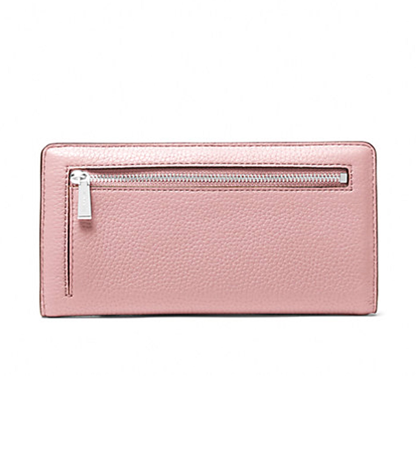 Bryant Large Pebbled Leather Snap-Front Wallet Smokey Rose