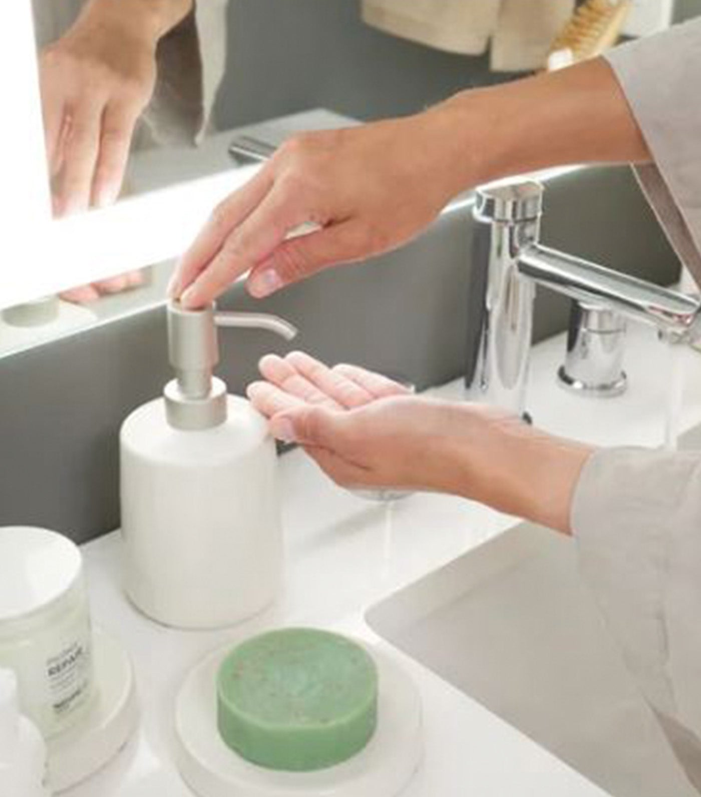 MakeRoom Ceramic Eco Vanity Soap Dispenser