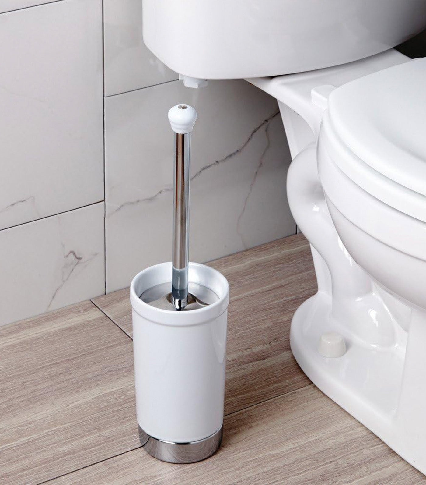 MakeRoom York Toilet Brush Holder Set
