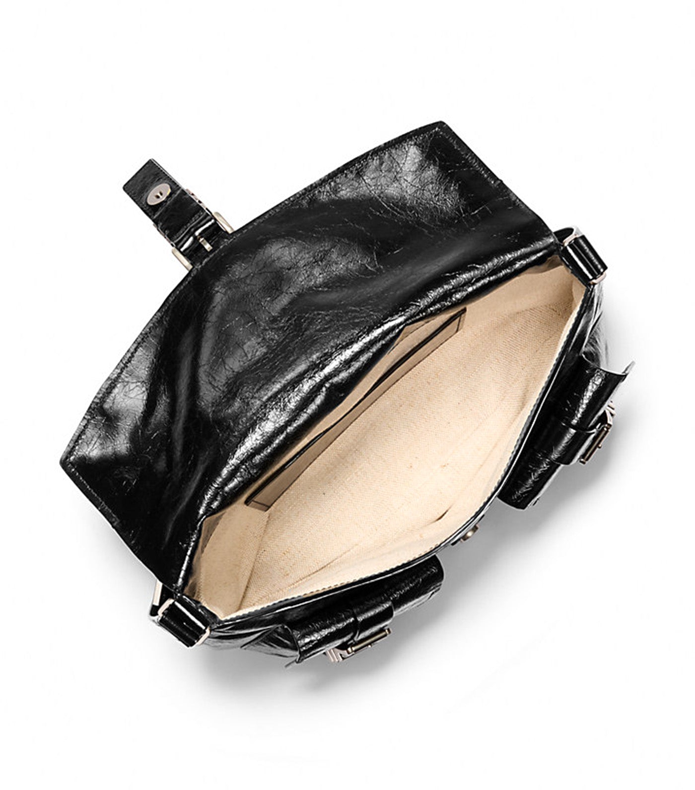 Darrington Large Crackled Leather Shoulder Bag