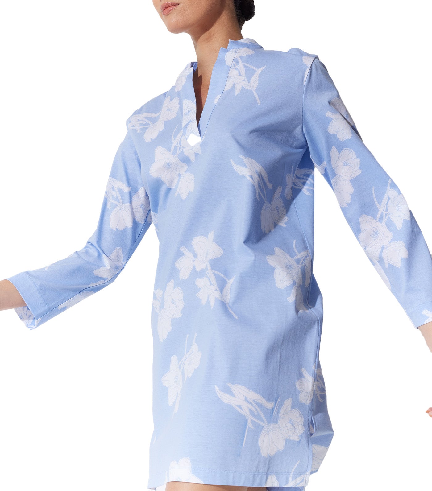 Hana Long Sleeves Sleepshirt Periwinkle