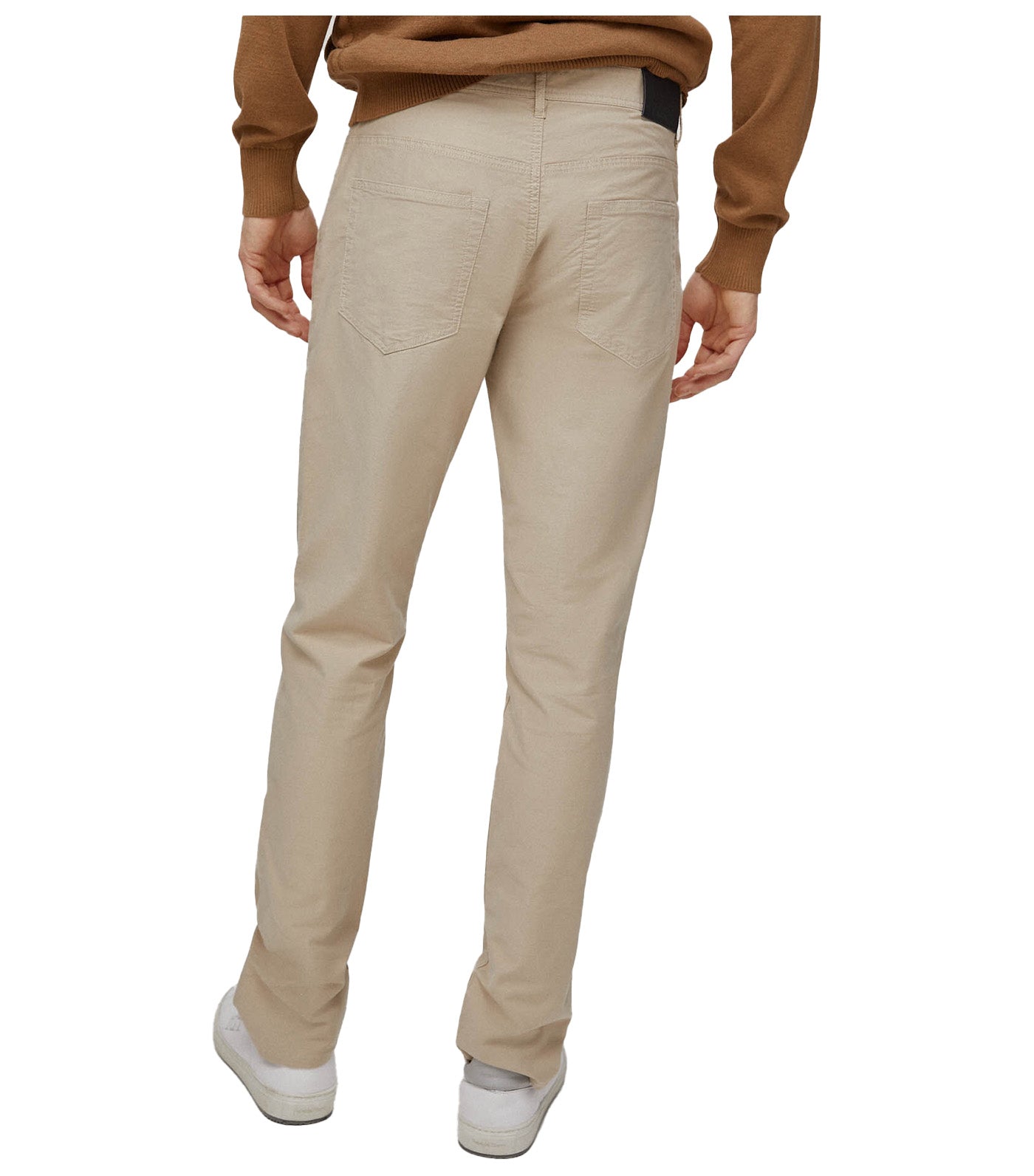Slim Fit 5-Pocket Trousers Beige