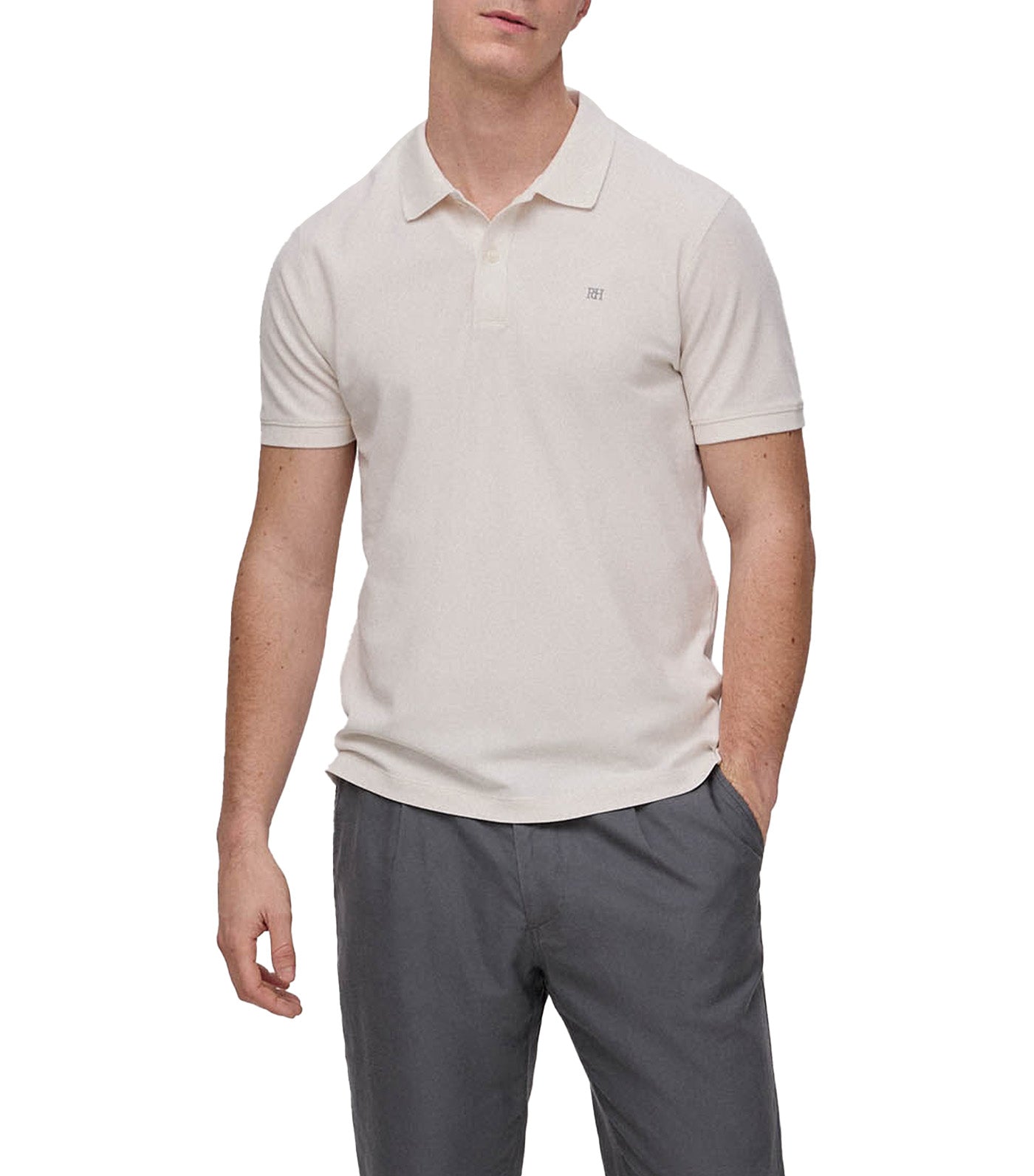 Anti-Odor Slim Fit Polo Shirt White
