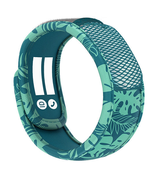 Mosquito Repellent Teens Wristband - Tropical Leaves