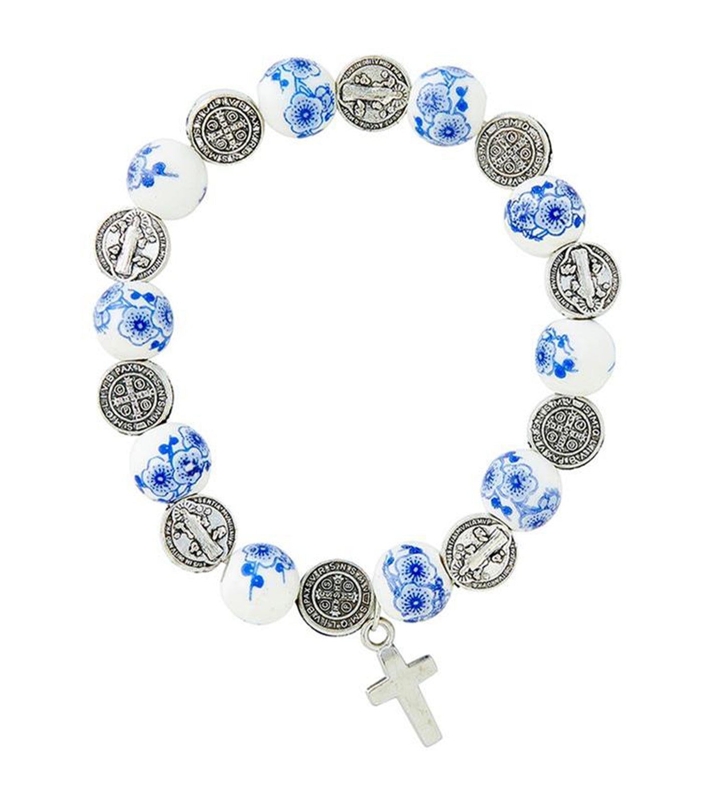 Rustan's Home St. Benedict Blue Floral Beads