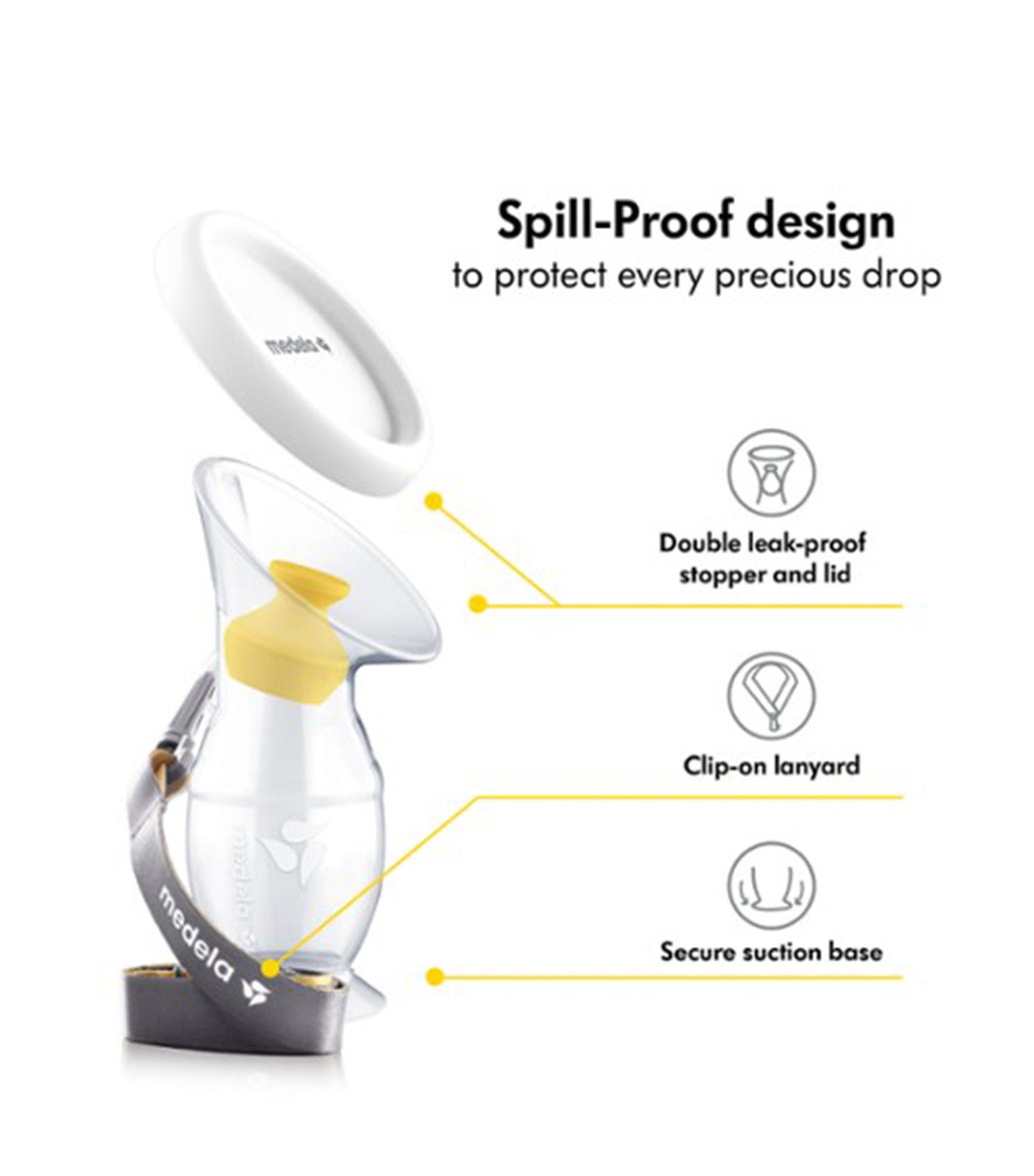 Medela Silicone Breast Milk Collector White