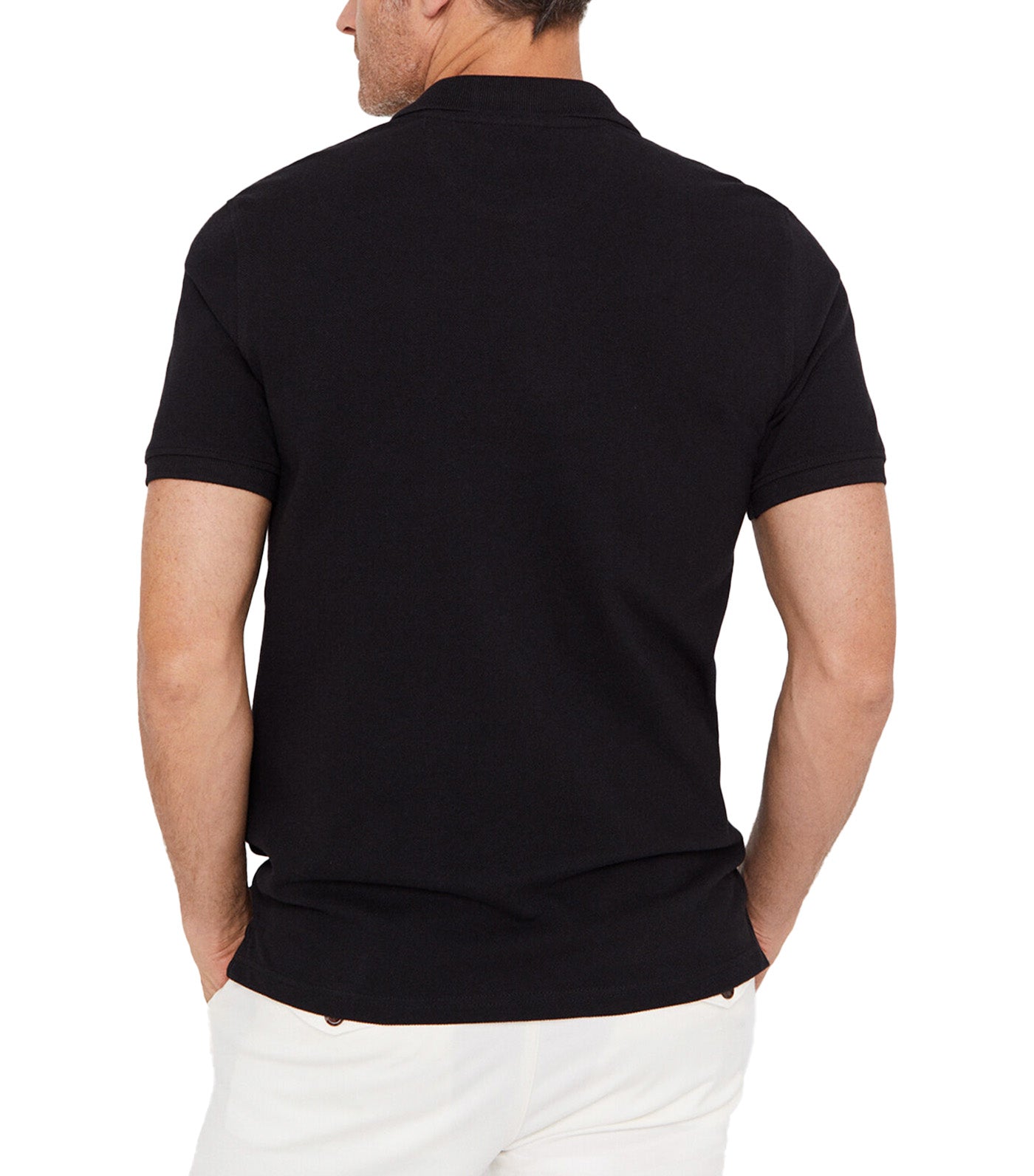 Basic Short Sleeve Polo Shirt Black