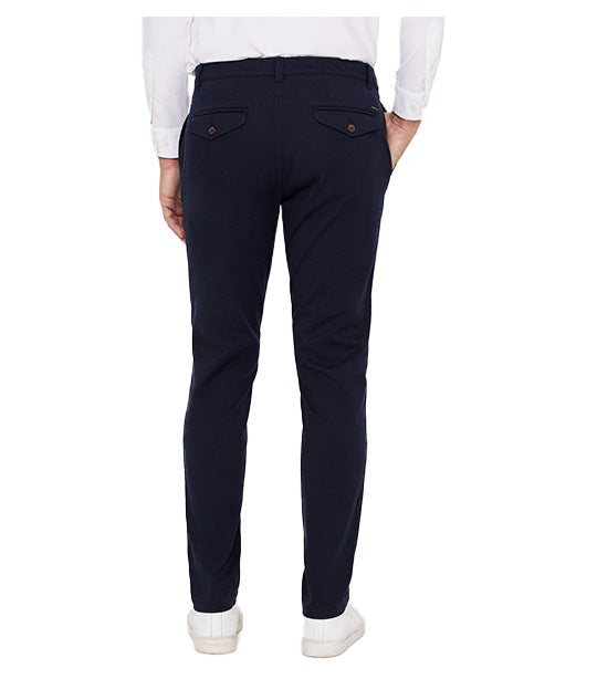 Slim Fit Comfort Chino Trousers Navy