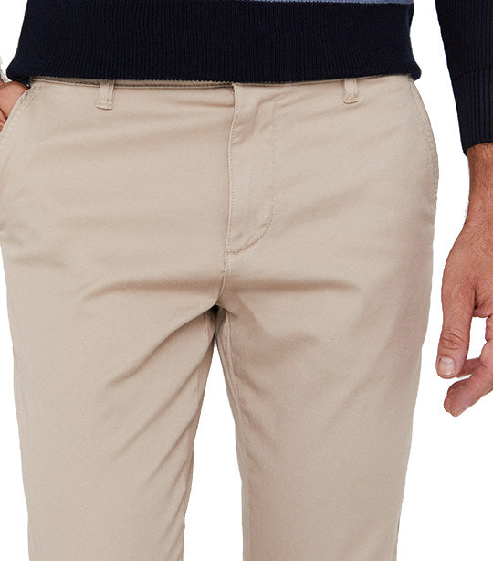 Slim Fit Comfort Chino Trousers Beige