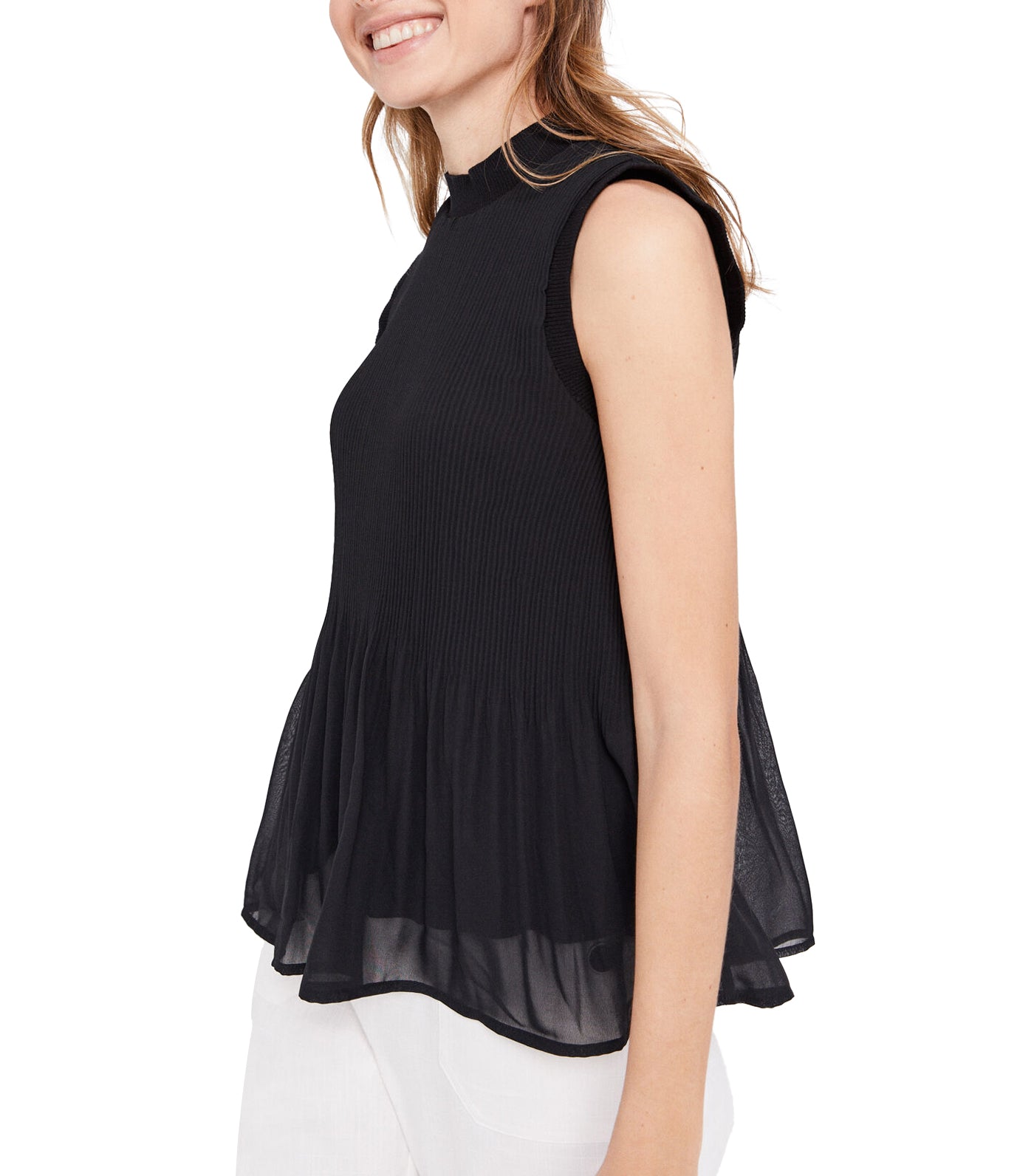 Pleated Blouse Black