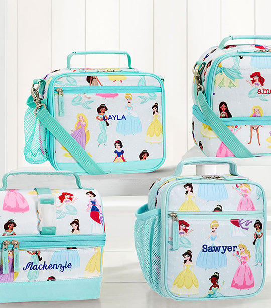Mackenzie Aqua Disney Princess Lunch Box and Water Bottle Set