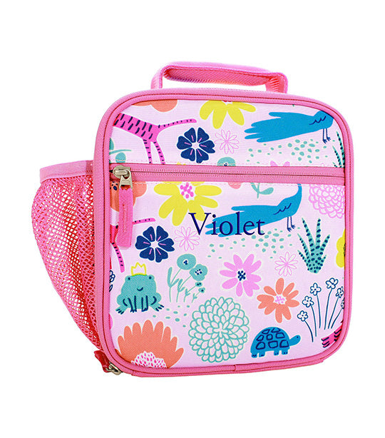 Mackenzie Pink Sasha's Garden Backpack, Lunch Box, and Water Bottle