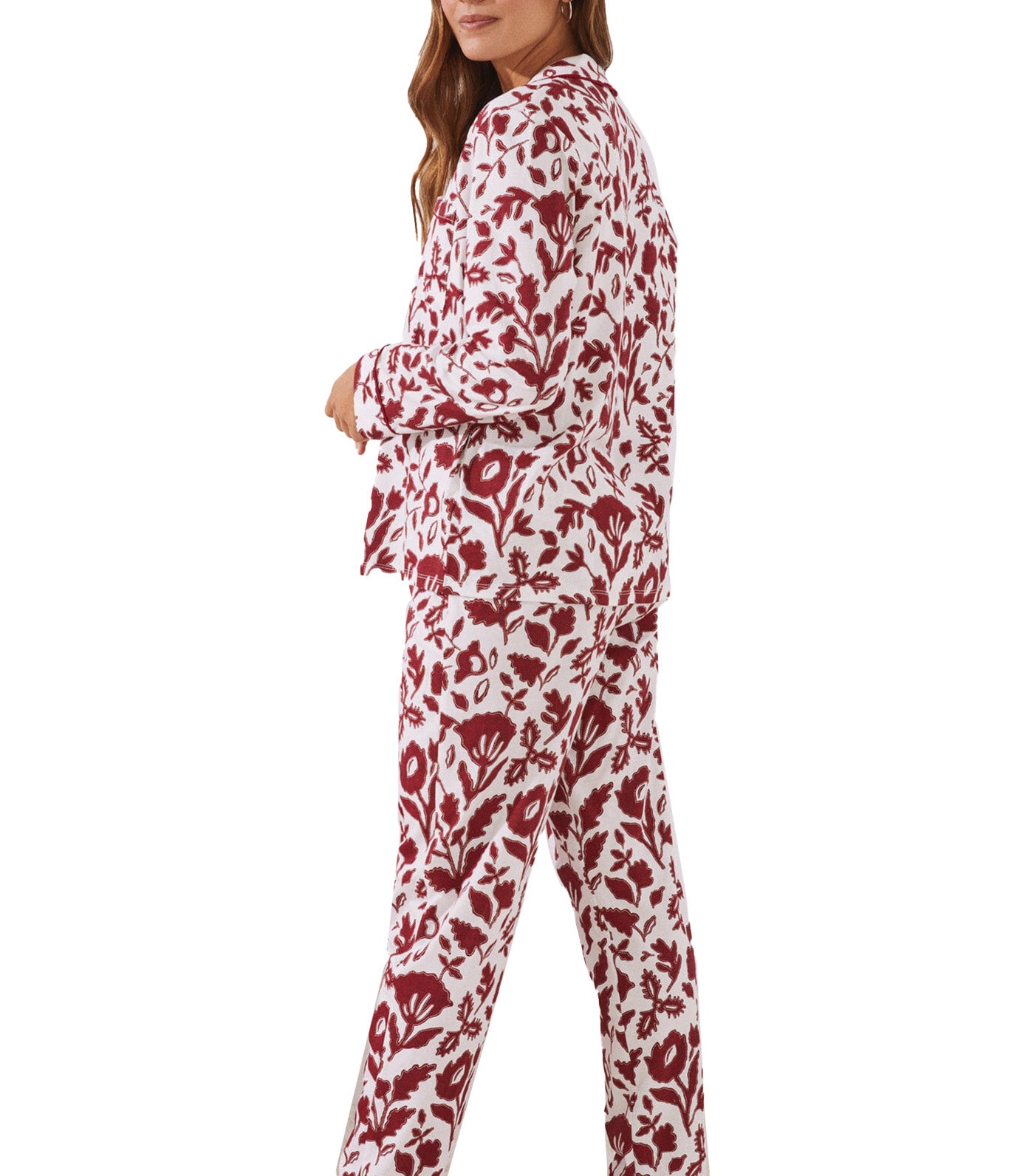 Floral Classic Pajamas Red