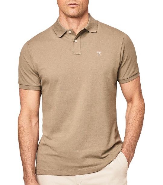 Slim Fit Logo Polo Shirt Khaki