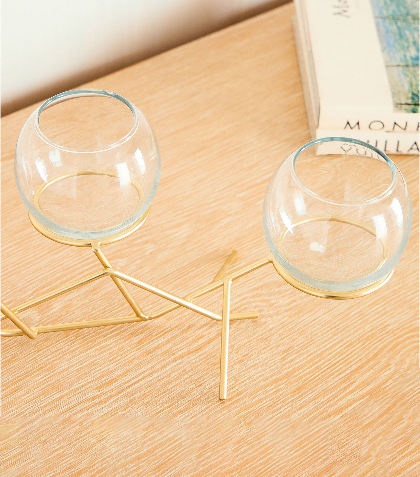 west elm 3-Piece Glass Globe Candle Holder