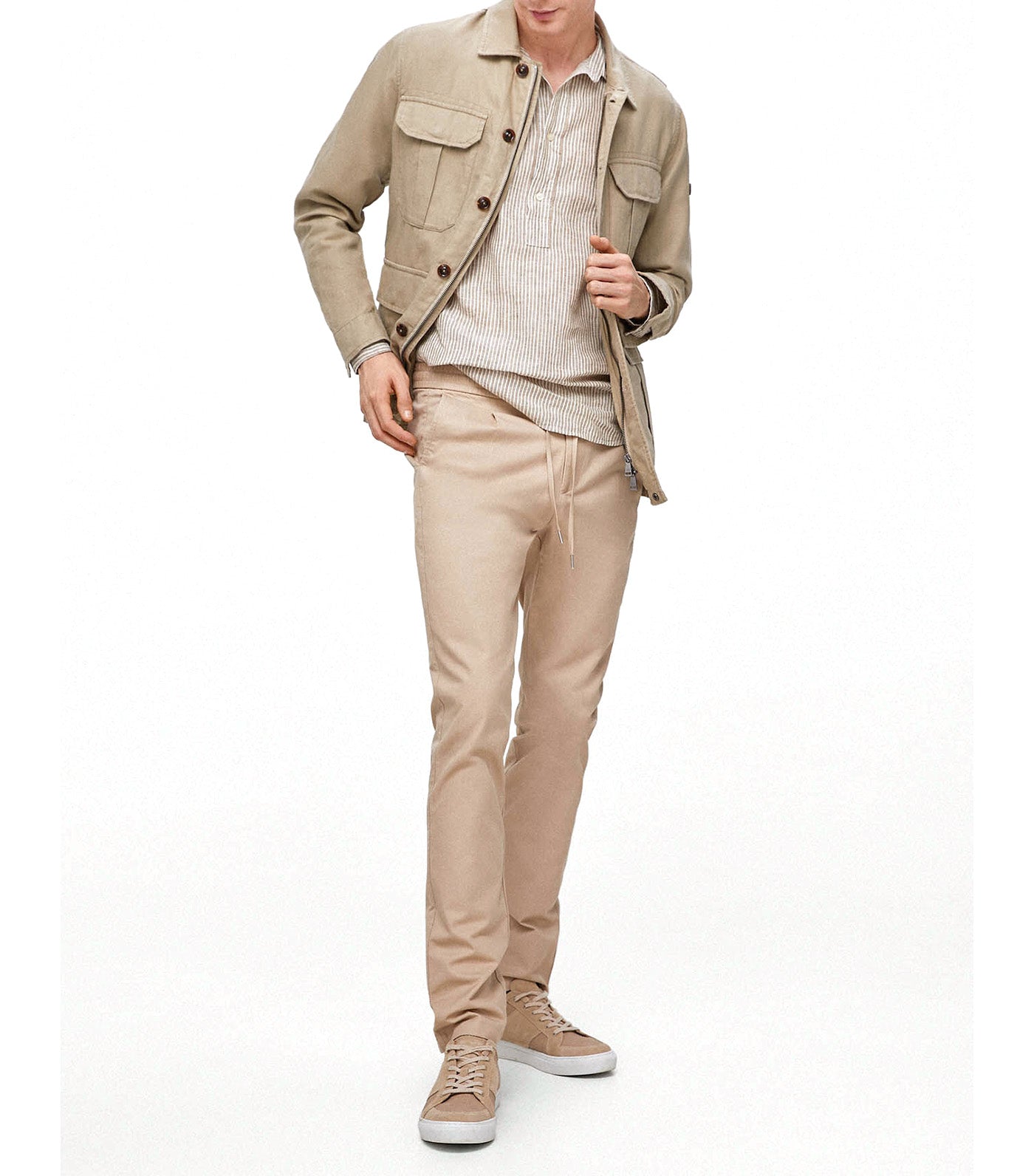 Regular Fit Chino Trousers Beige
