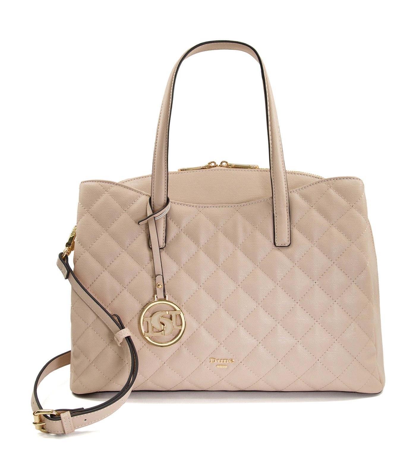 Dignify Large Quilted Tote Bag Nude
