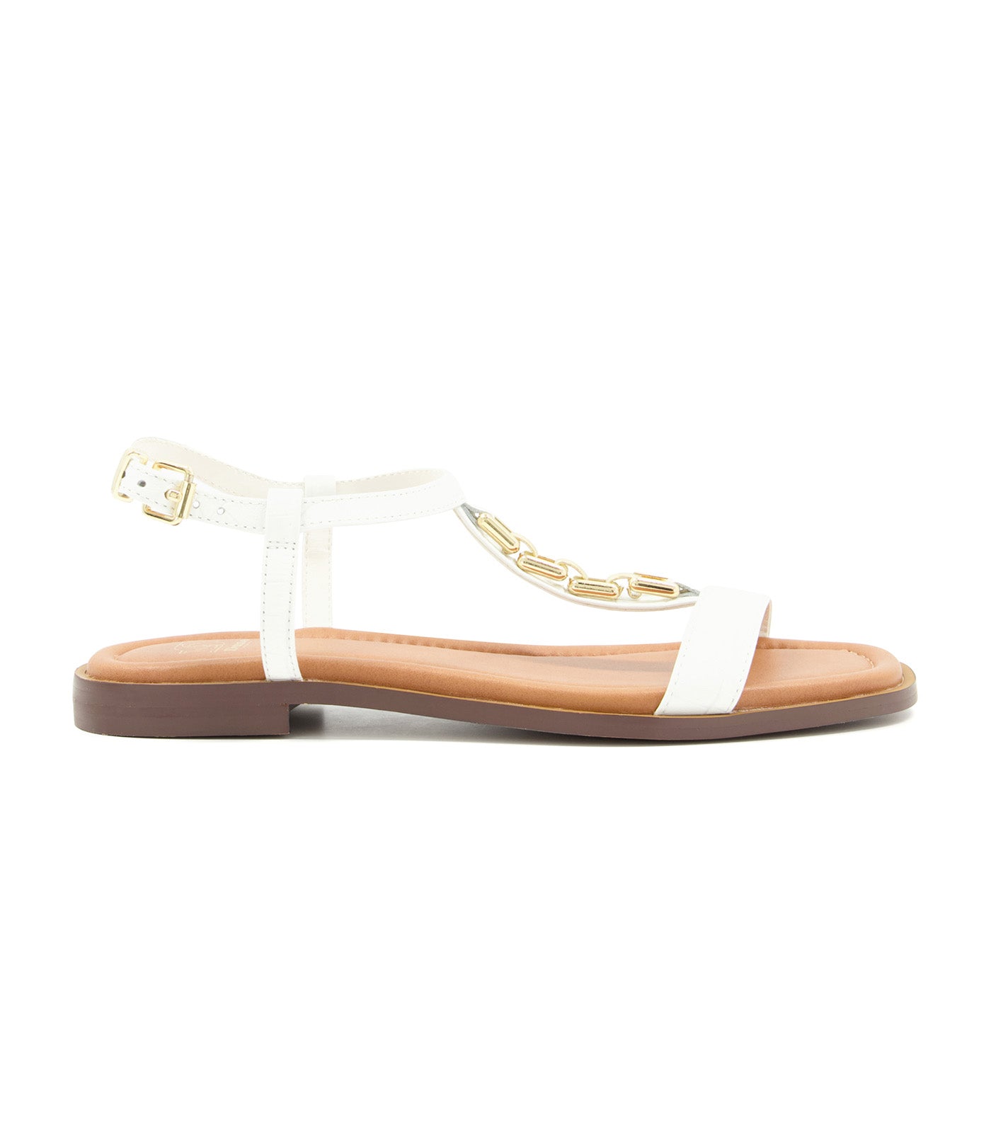 DUNE Wide Fit Cass Leather Block Heel Sandals in White | Endource