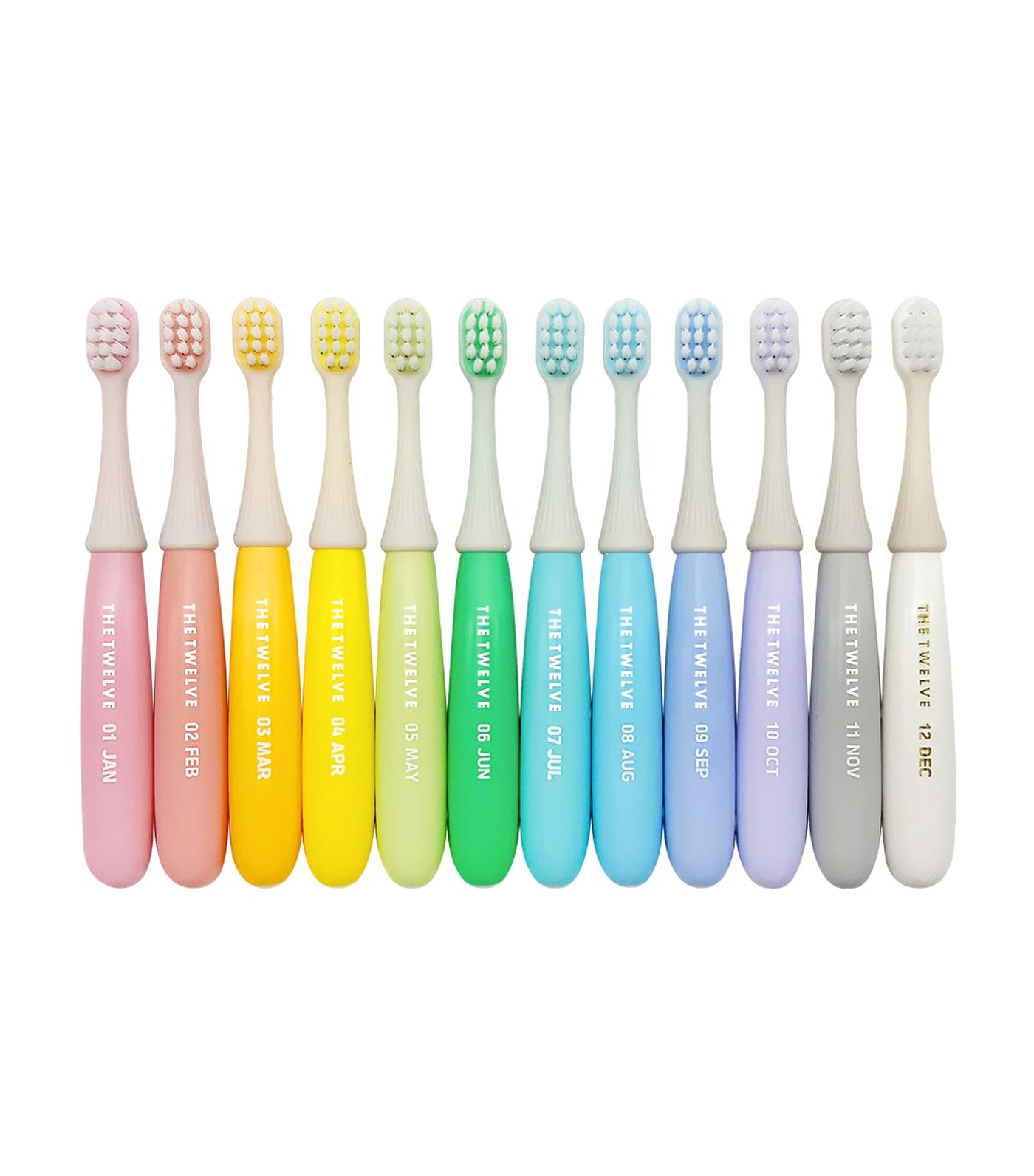 12-Piece Toddler Toothbrush Set - Pastel