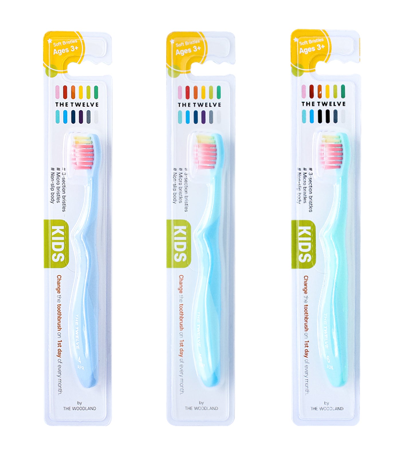 12-Piece Kids Toothbrush Set - Pastel