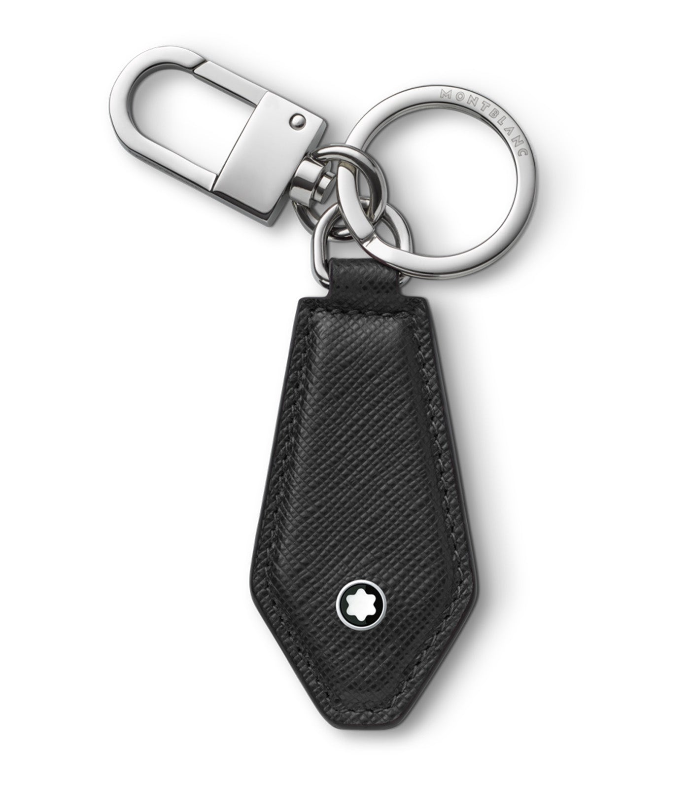 Sartorial Diamond-Shaped Key Fob Black