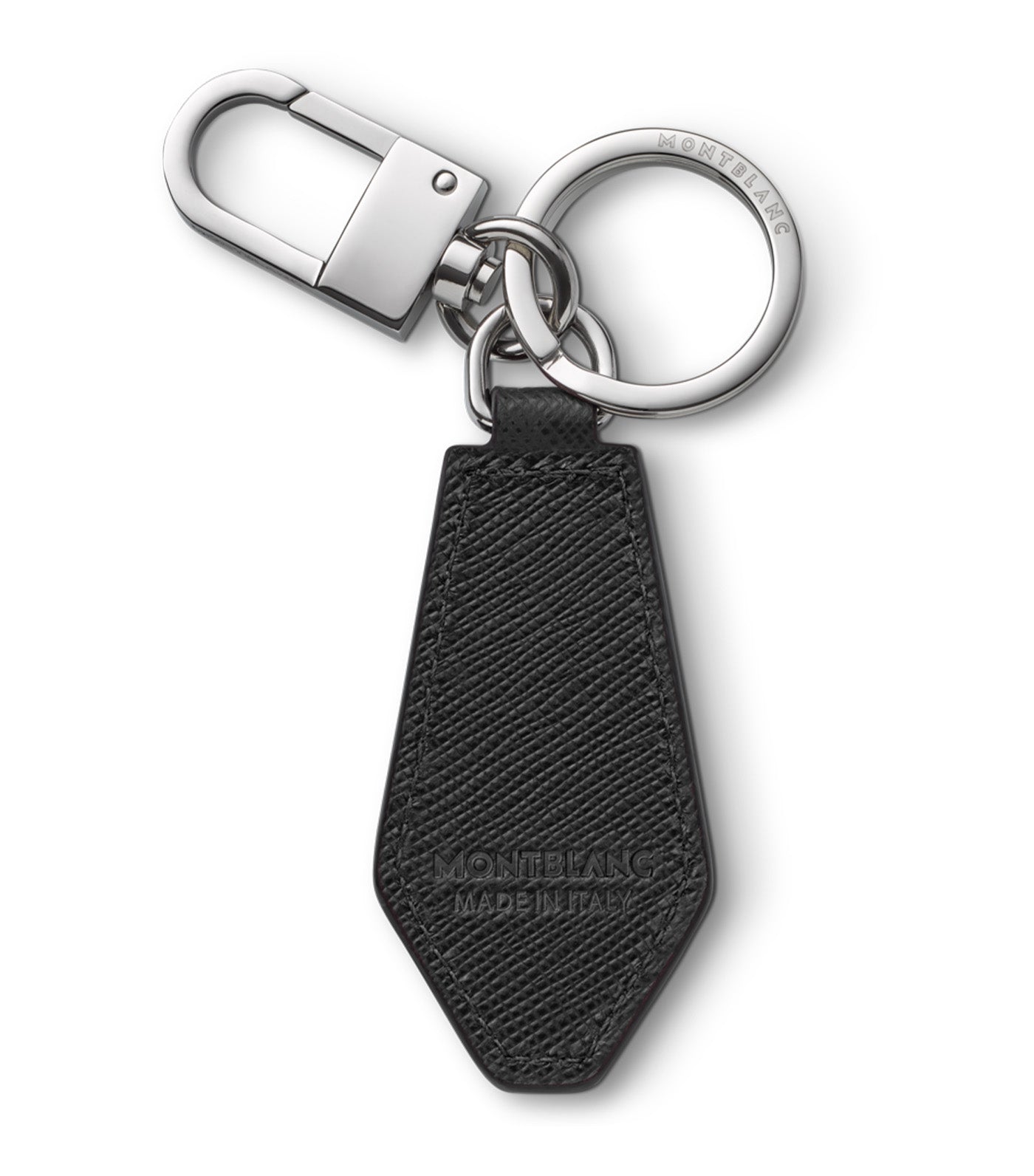 Sartorial Diamond-Shaped Key Fob Black