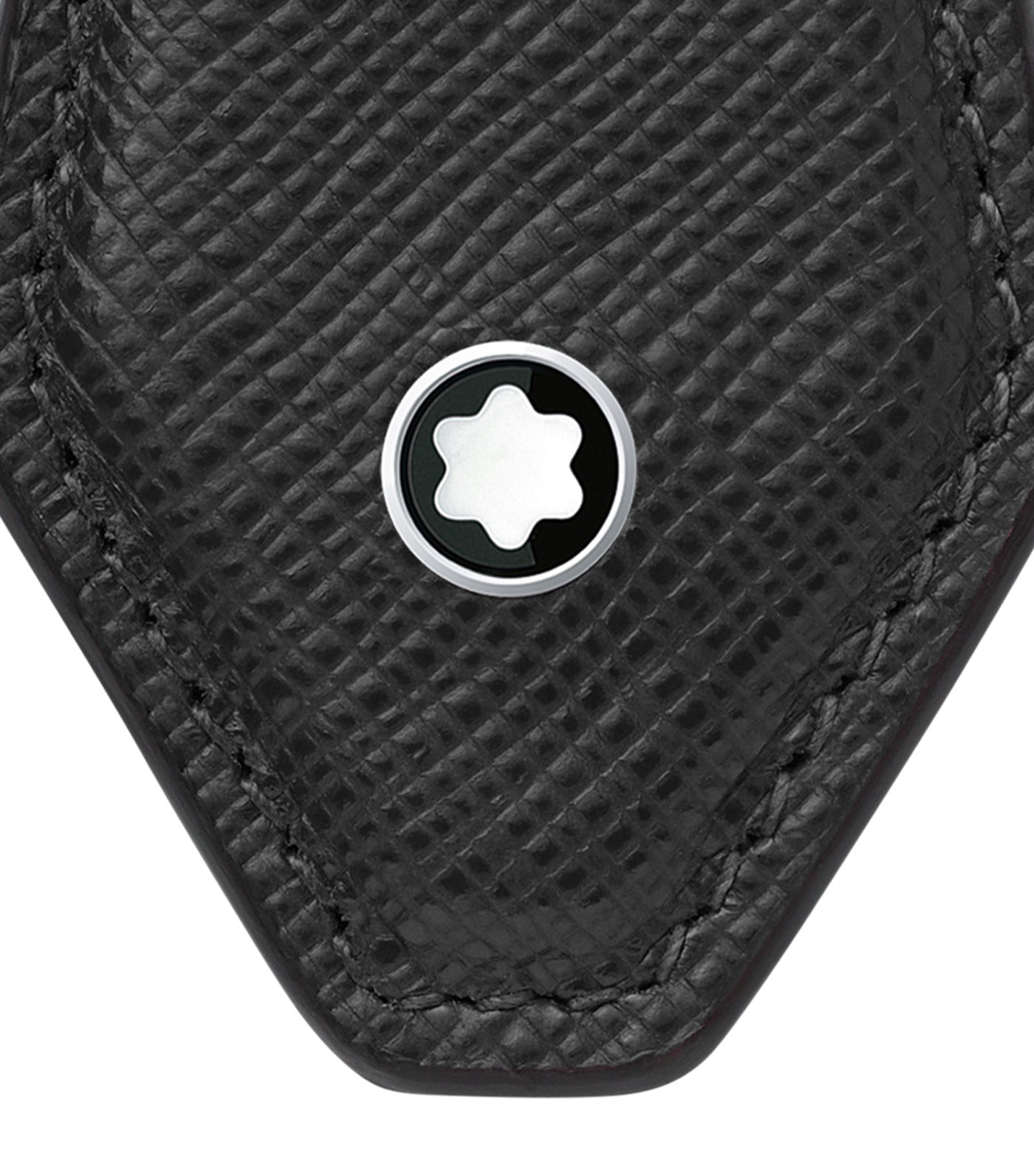 Sartorial Diamond-Shaped Key Fob Black