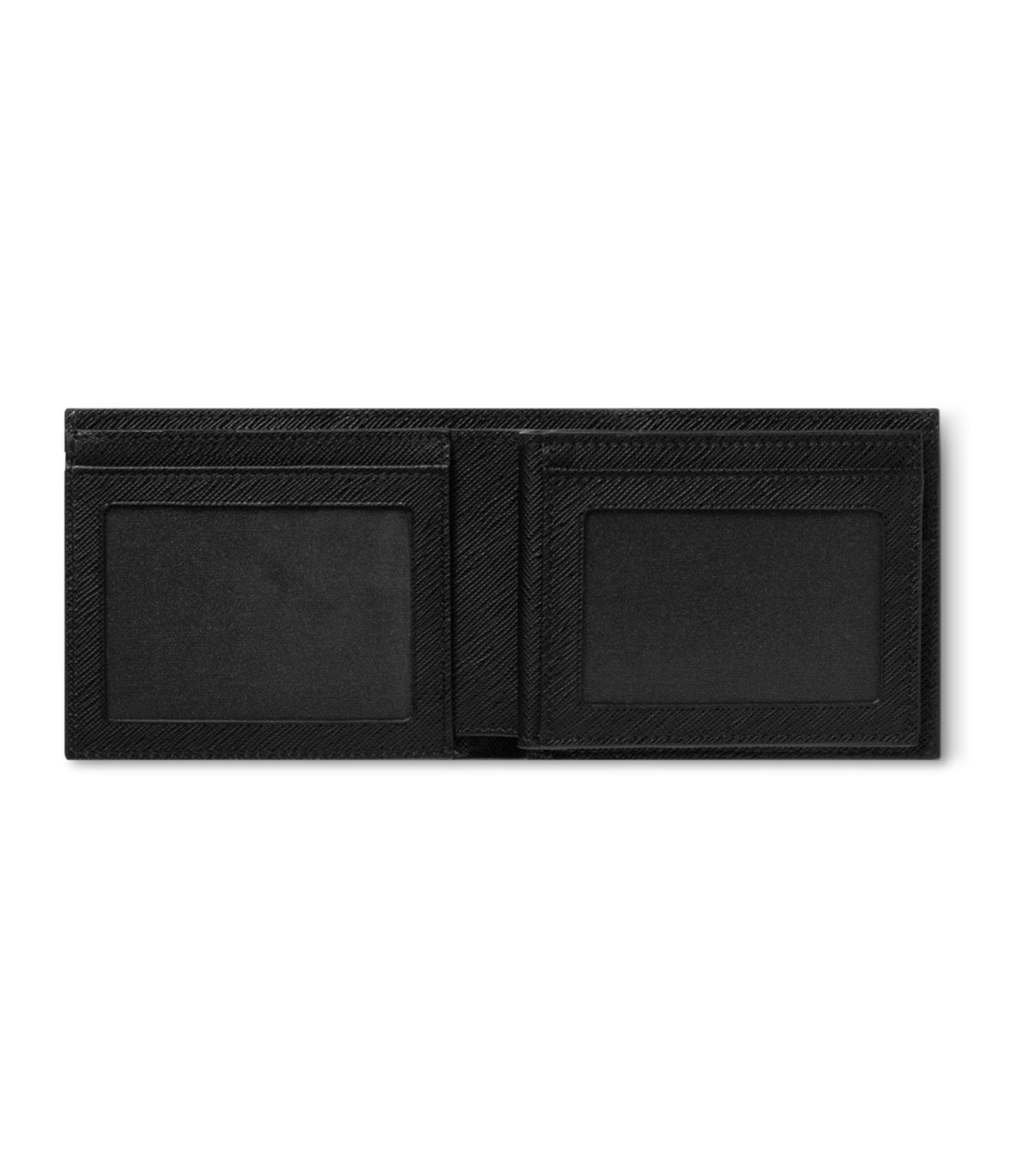 Sartorial Wallet 6cc with 2 View Pockets Black