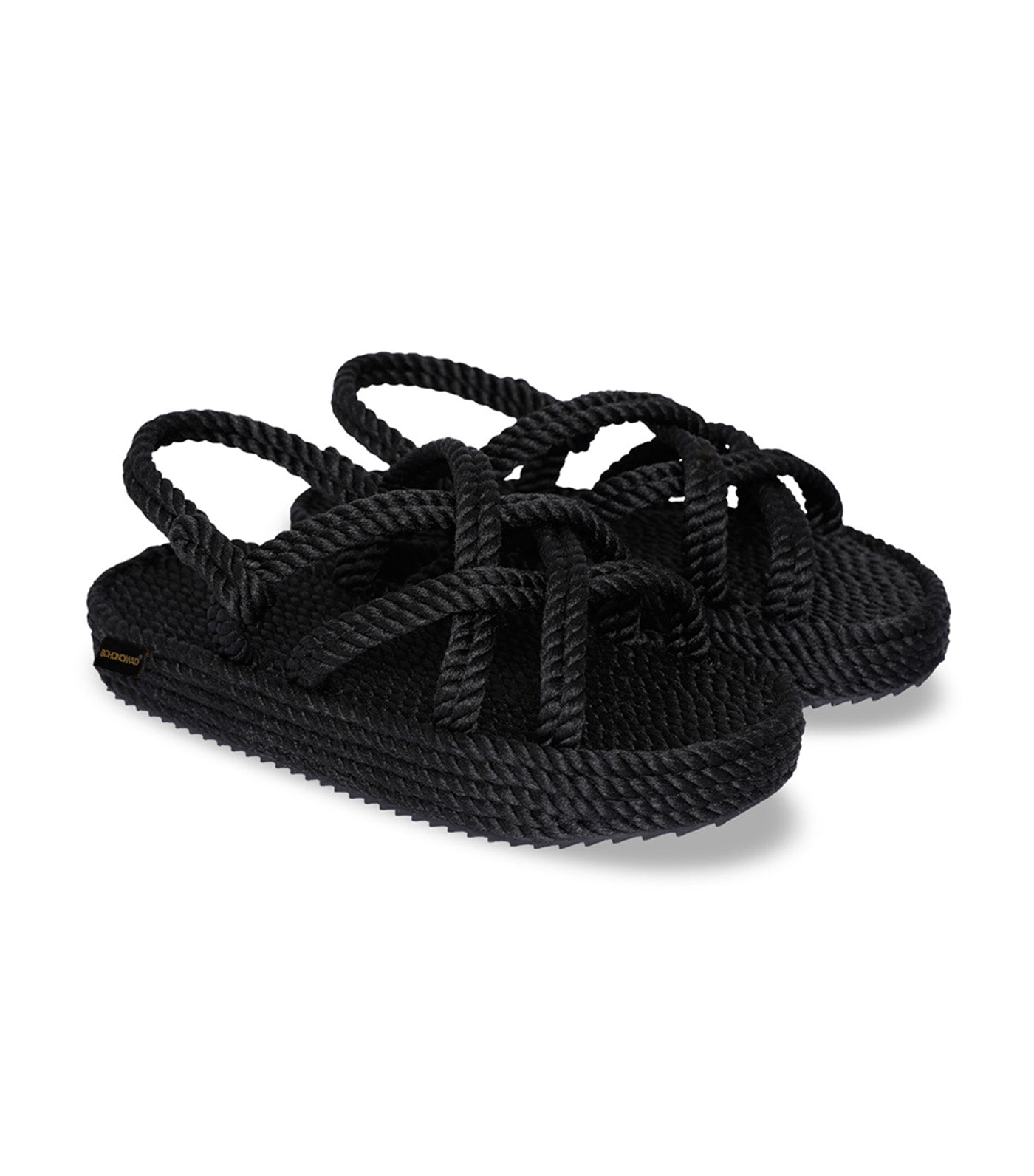 Bodrum Platform Sandals Black