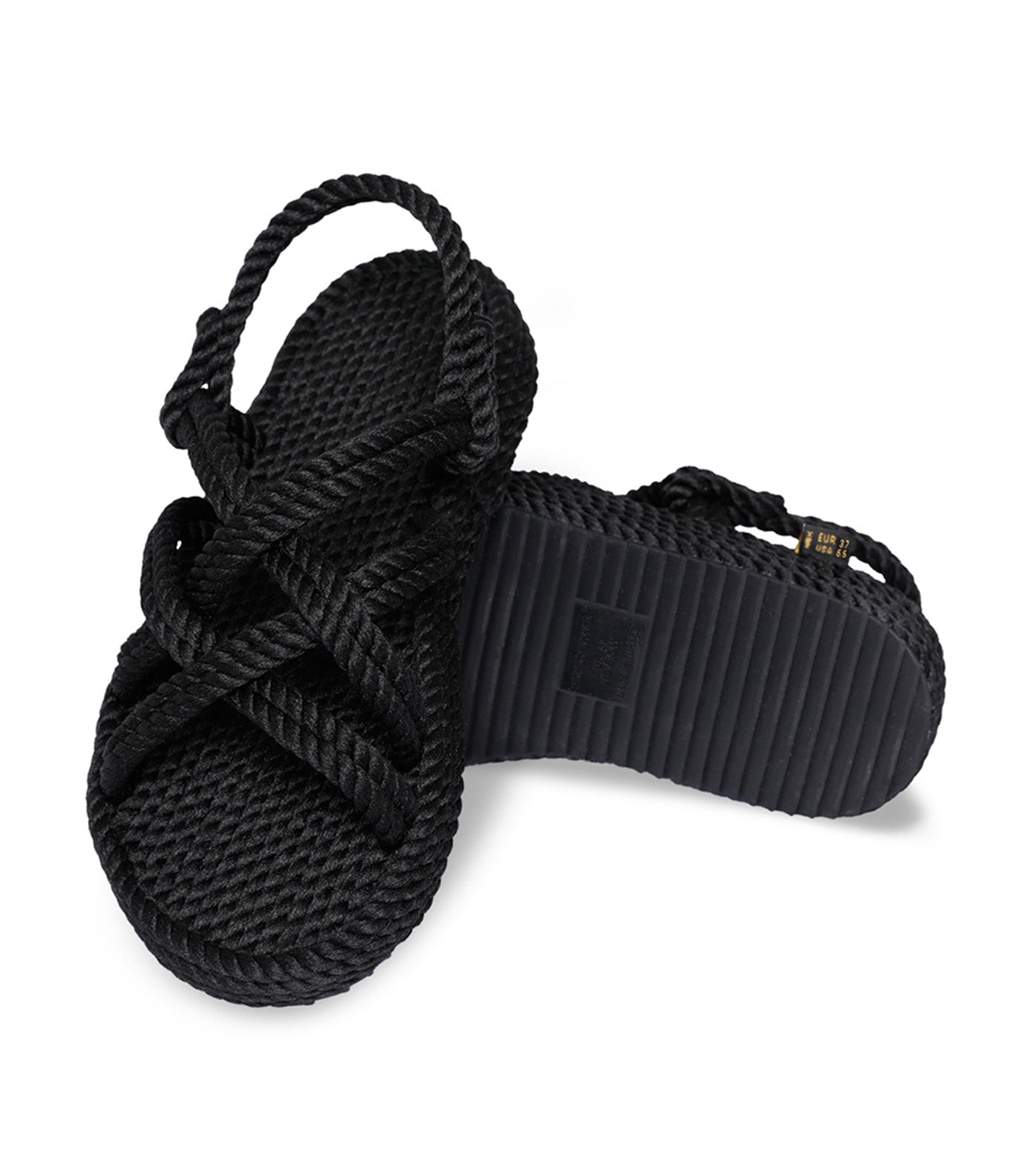 Bodrum Platform Sandals Black