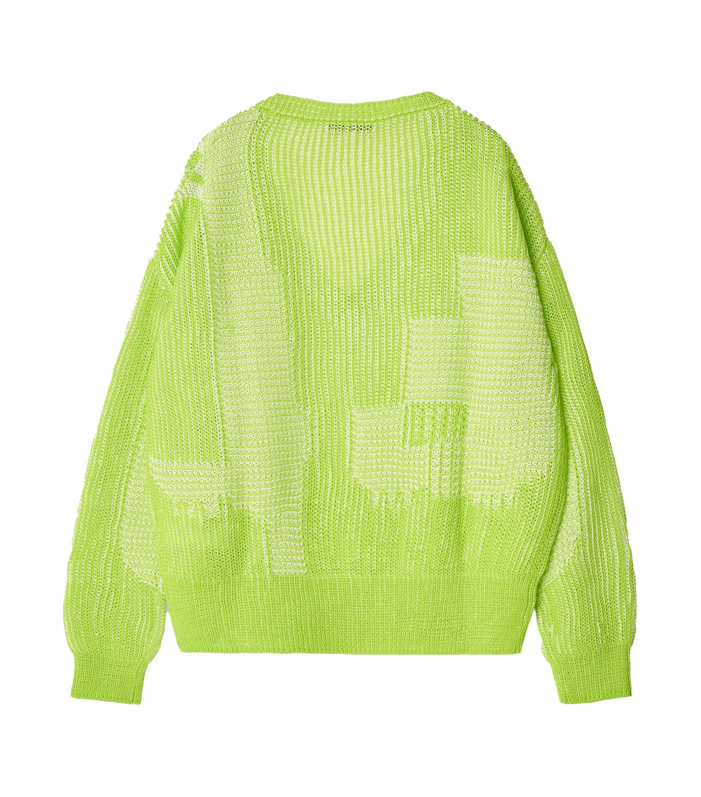 Jacquard V-Neckline Sweater Pistachio Green