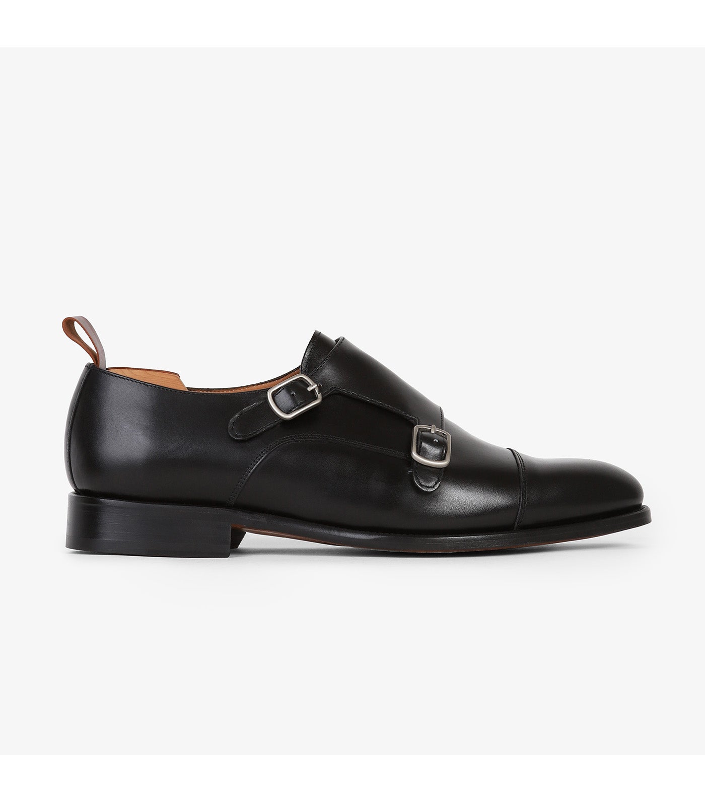 Scalpers Smart Double Monk Strap Shoes Black