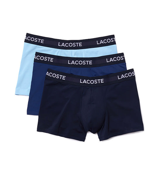 Men's Lacoste White/Green Lettered Waist Stretch 3-Pack Boxer