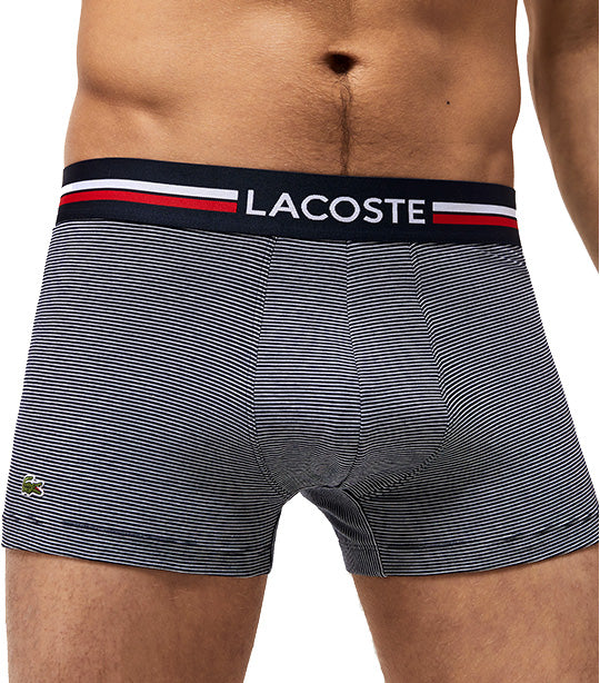 Pack of 3 Iconic Boxer Briefs with Three-Tone Waistband Navy Blue/White