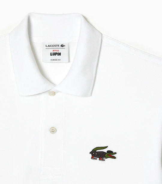 Men’s Organic Cotton Polo Shirt White/Serie Lupin