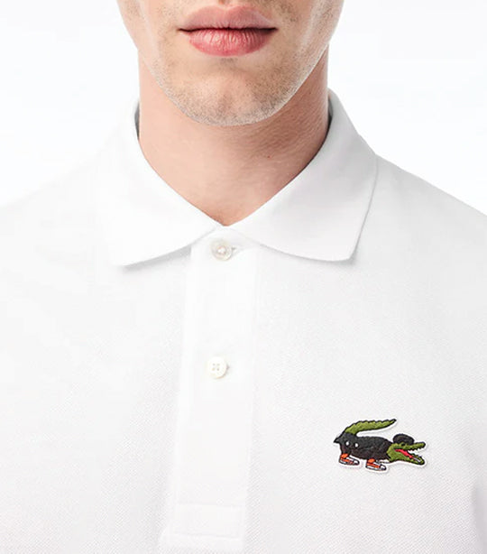Men’s Organic Cotton Polo Shirt White/Serie Lupin