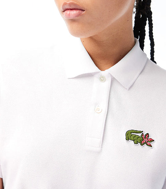 Women’s Crocodile Show Print Polo Shirt White/Stranger Things