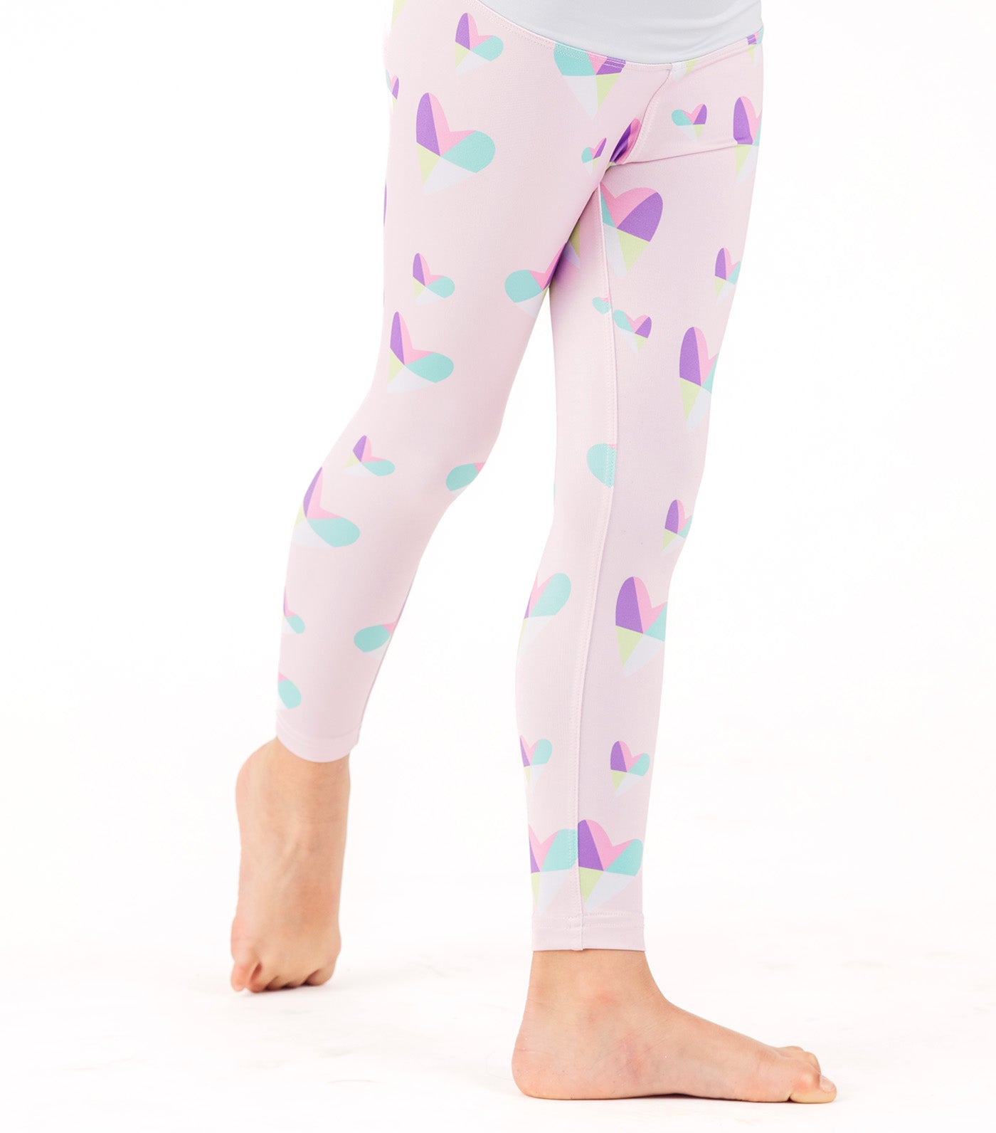 KOA Pale Pink Geometric Heart Leggings