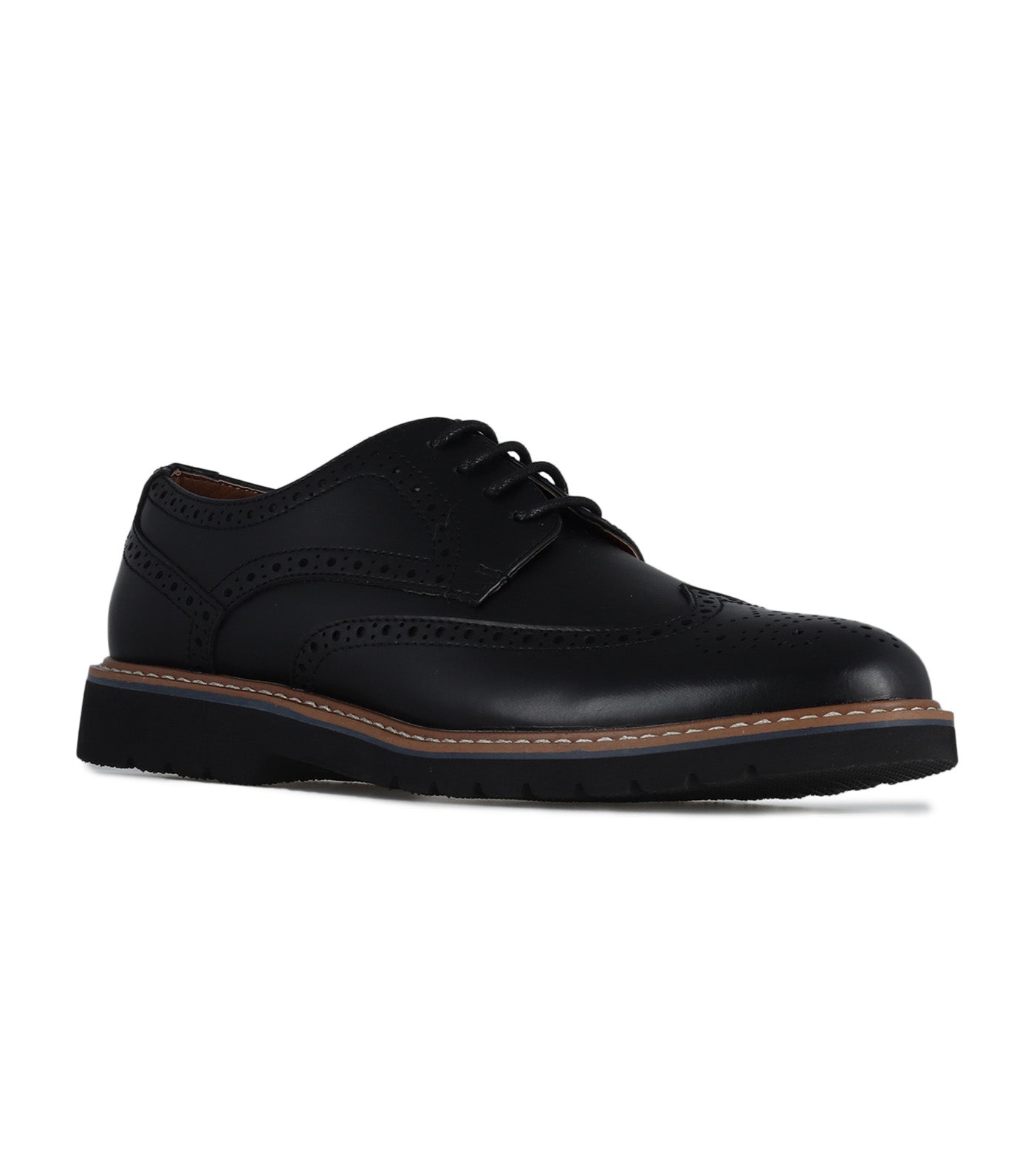 Connection Wing Tip Oxford Black