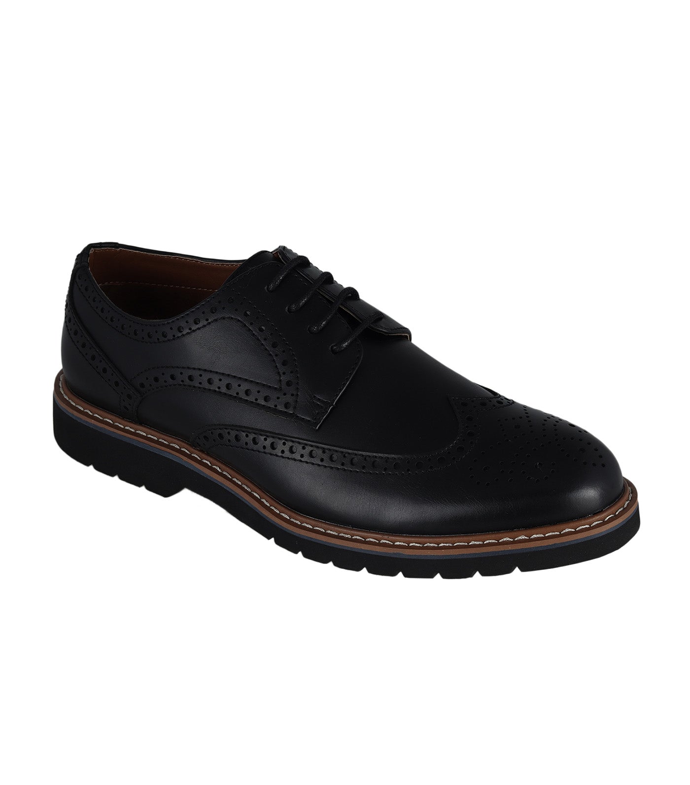 Connection Wing Tip Oxford Black